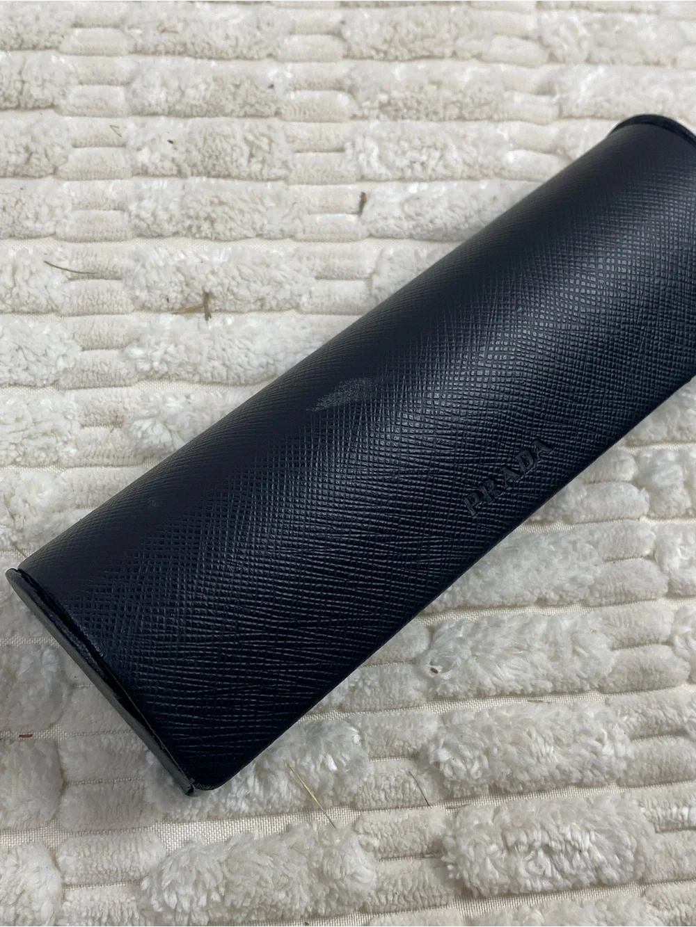 PRADA Authentic Black Textured Hard Sunglasses Eyeglasses Case Only